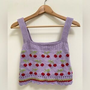 Zara Lavender Knit with Cherries